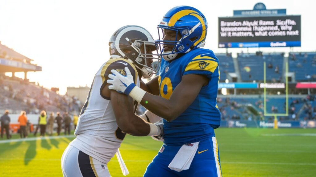 brandon aiyuk rams sideline scuffle