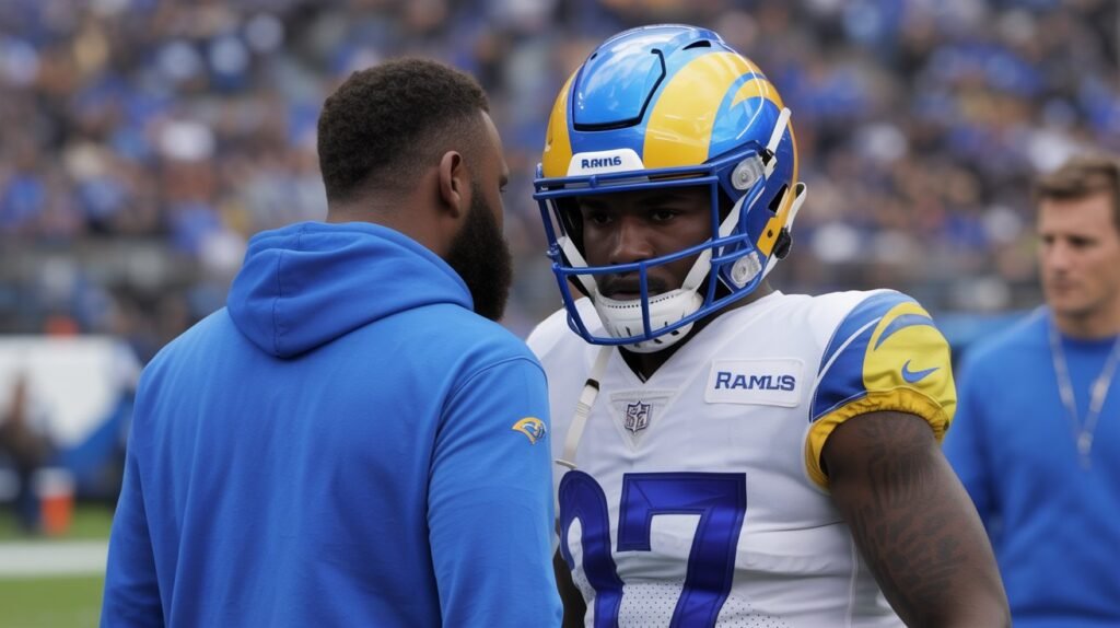brandon aiyuk rams sideline scuffle