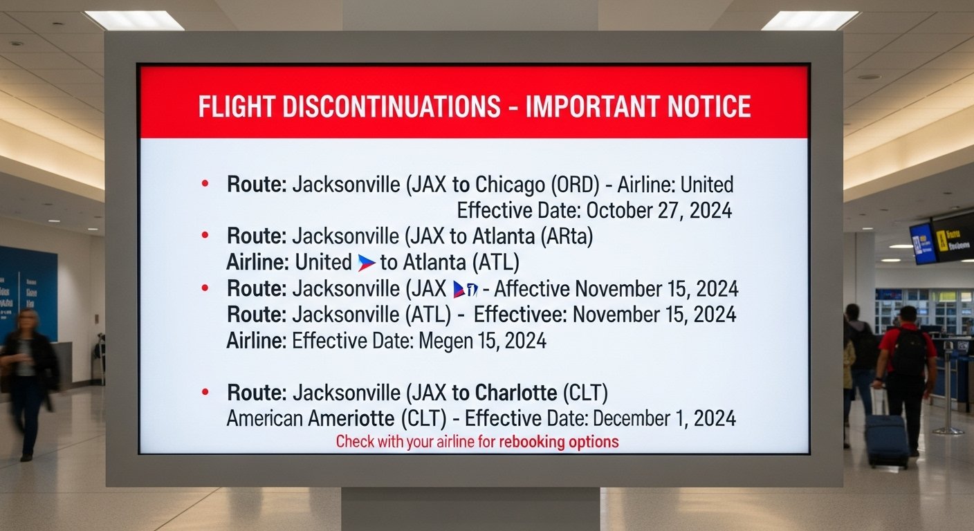 jacksonville flight discontinuations
