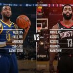 golden state warriors vs houston rockets match player stats