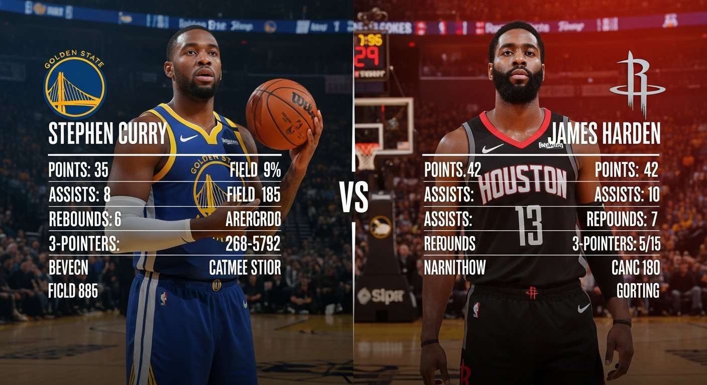 golden state warriors vs houston rockets match player stats