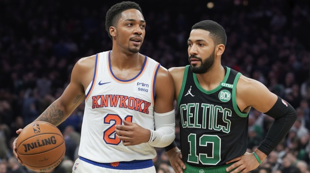 knicks vs boston celtics match player stats